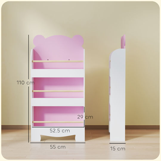 Bibliotecă pardoseală Lemn Roz 55x15x110cm Bibliotecă pardoseală Lemn Roz 55x15x110cm