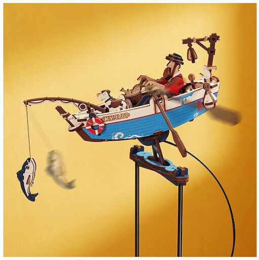 Rolife Jucărie de Construcție din Lemn Ocean Fisherman Balance with Pendulum pentru Copii 14+ ani+ Ani