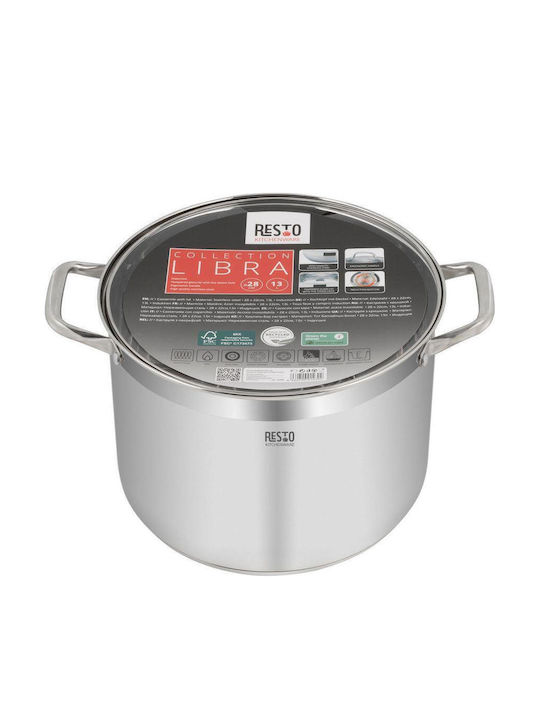 Resto Βαθιά Ανοξείδωτη Κατσαρόλα 13lt / 28cm