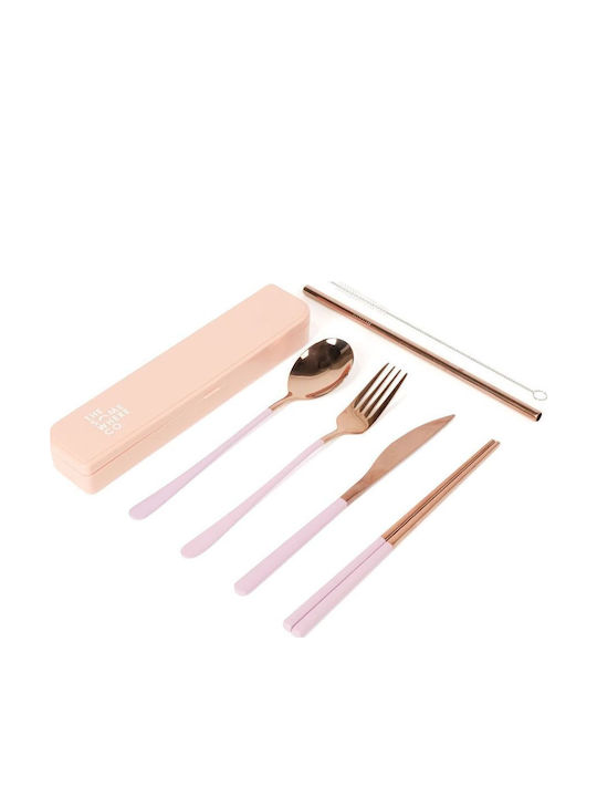 The somewhere Cutlery Set Stainless Rose Gold 7pcs