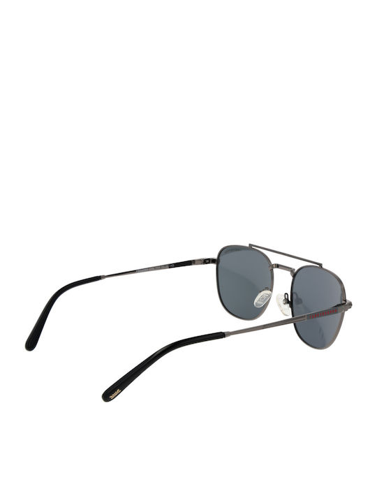 Funky Buddha Unisex Γυαλιά Ηλίου με Ασημί Μεταλλικό Σκελετό και Μαύρο Polarized Φακό FBS2056/004