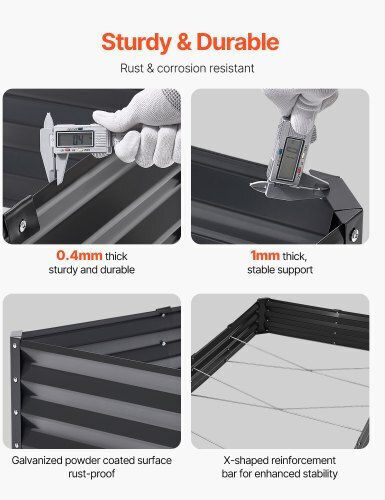 Vevor Topf Metallisch Dark Gray 243.84x121.92x30.48cm.