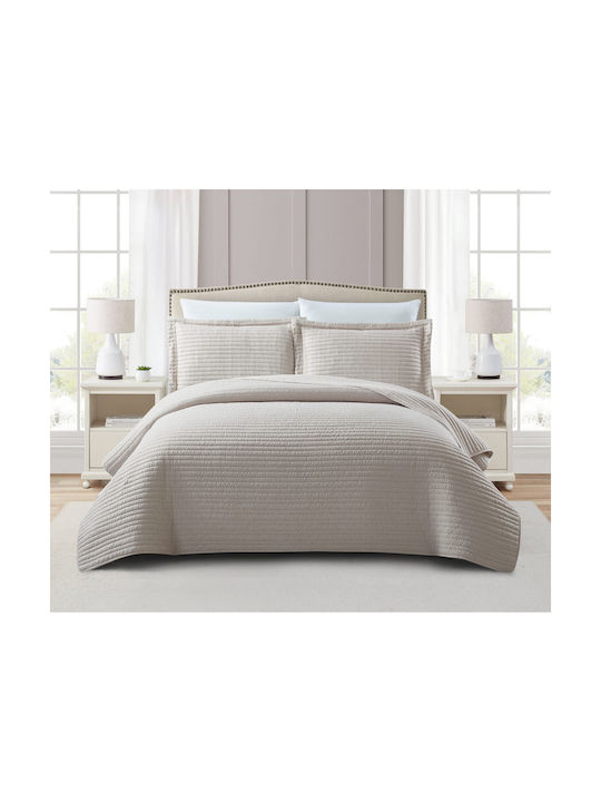 Liolios Home Μαξιλαροθήκη Καπιτονέ Beige 50x70εκ.