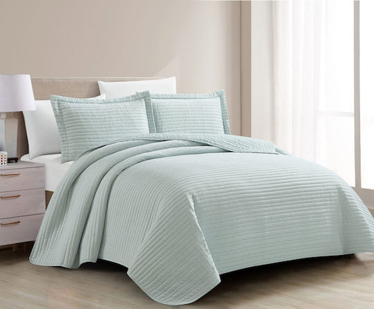 Liolios Home Kissenbezug Gesteppt Aqua 50x70cm.