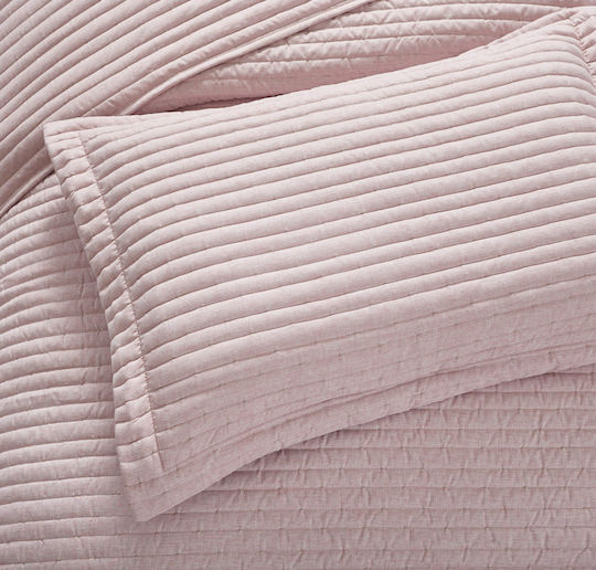 Liolios Home Kissenbezug Gesteppt Dusty Rose 50x70cm.