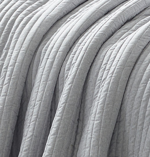 Liolios Home Pillowcase Quilted Lt Grey 50x70cm.