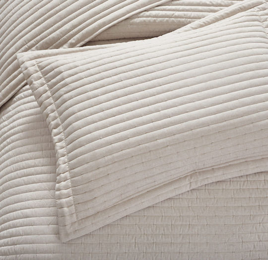 Liolios Home Pillowcase Quilted Beige 50x70cm.