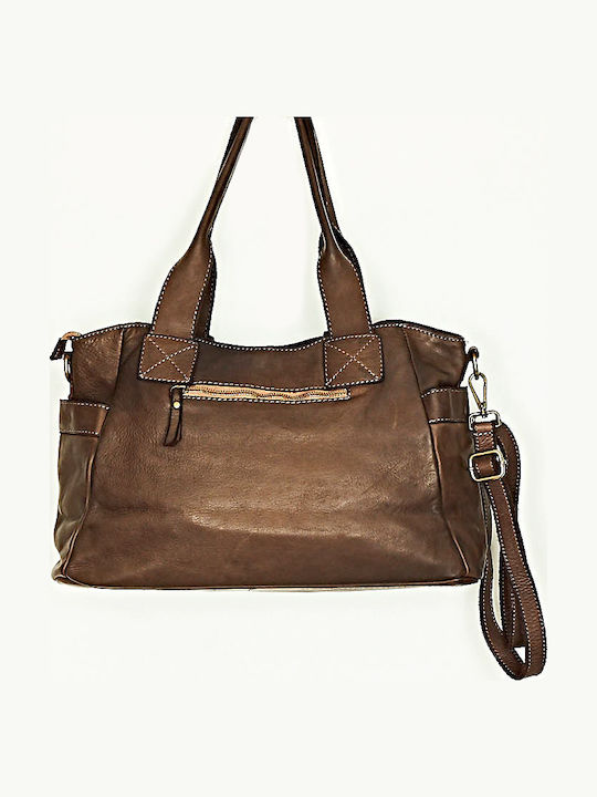Leather Women's Bag Shoulder Brown