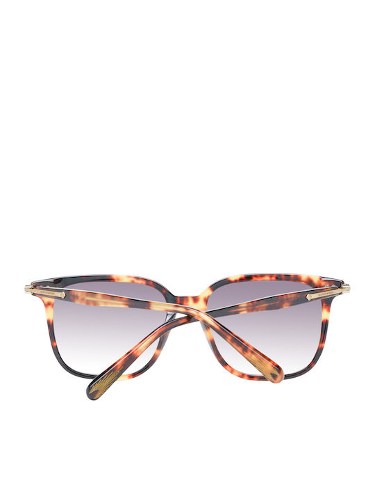 Scotch & Soda Women's Sunglasses with Brown Tartaruga Plastic Frame and Gray Gradient Lens