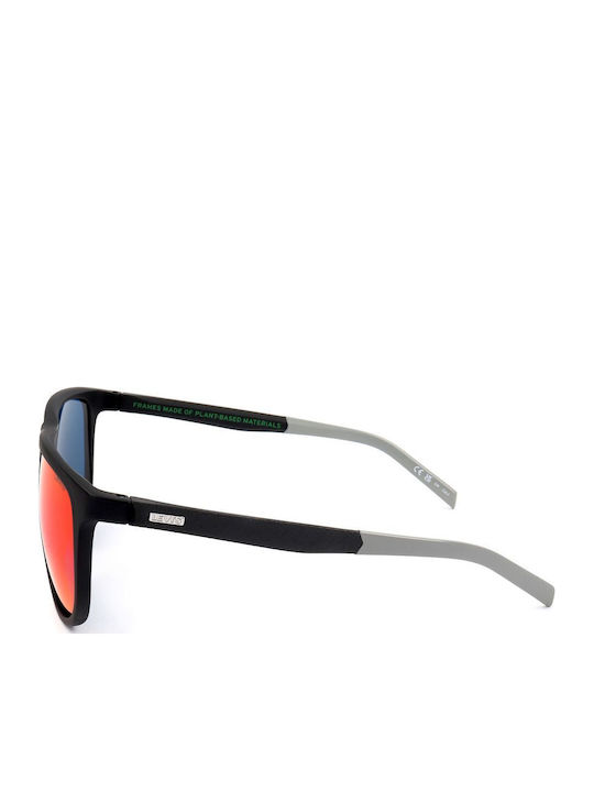 Levi's Unisex Sunglasses with Black Plastic Frame and Multicolour Mirror Lens LV-5029-S-O6W