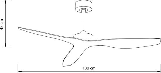Inlight Trent Deckenventilator 130cm Braune / Weiße