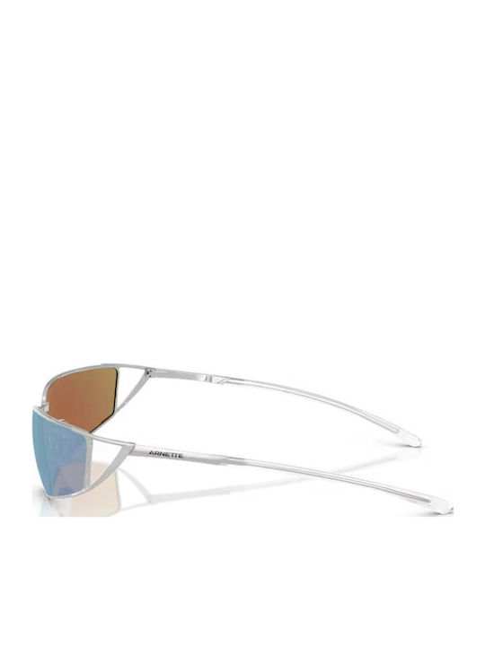 Arnette Junction Unisex Sunglasses with Silver Metal Frame and Gray Lens