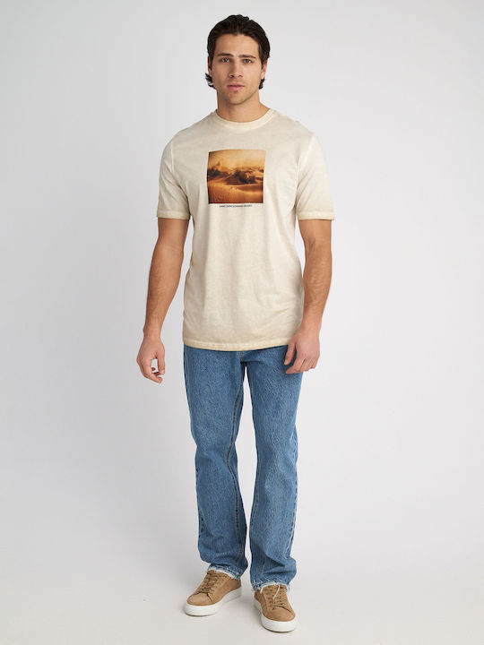 T-shirt Μπεζ