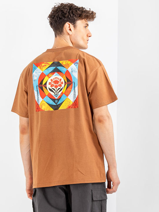 Obey T-shirt Καφέ