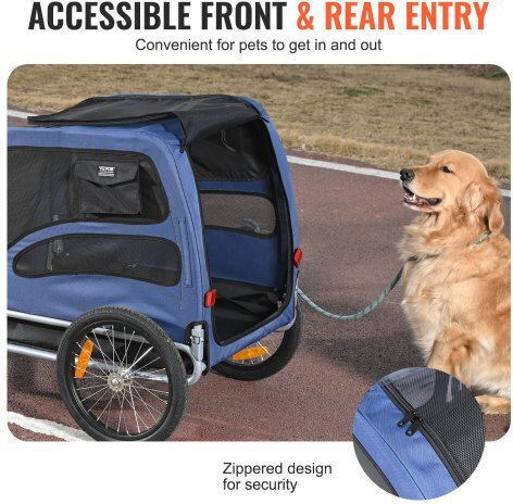 Vevor Waterproof Dog Carrying Bag for Transport up to 40kg Blue