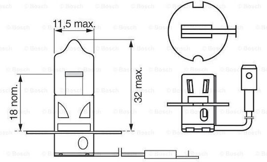 H3 Headlight Bulb 24 V