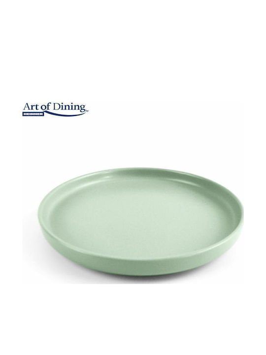 Heinner Yvonne Plate Desert Ceramic Green with Diameter 20cm 6pcs