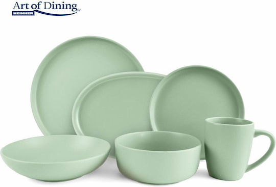Heinner Yvonne Plate Shallow Ceramic Green 27cm