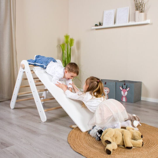 Babybay Tobogan Scară De Cățărare Littlefoot Albă