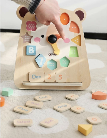 Montessori Lernspiel zur Zeiterkennung aus Holz