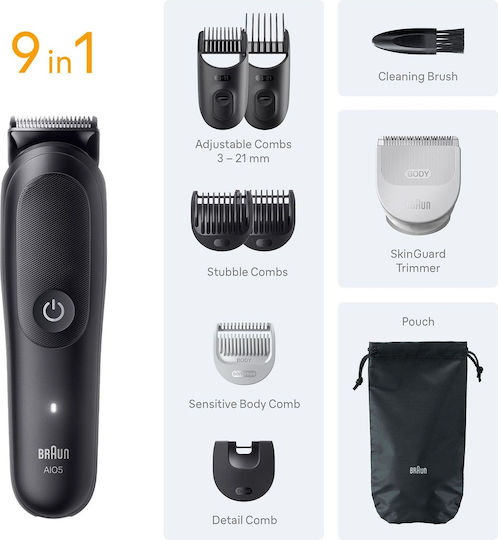Braun All-in-one Series 5 Set Rechargeable Hair Clipper Black AIO5540