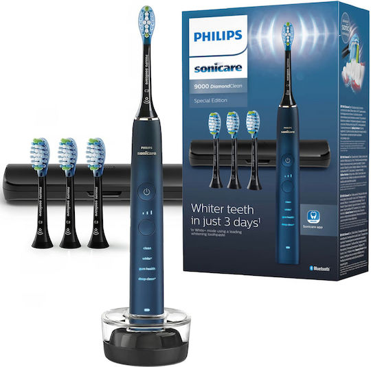 Philips Sonicare DiamondClean 9000 Electric Toothbrush with Pressure Sensor and Travel Case Aquamarine Gradient