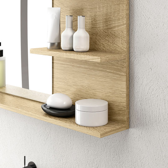 Kleankin Банско Огледало от MDF с Рафт 75x48см