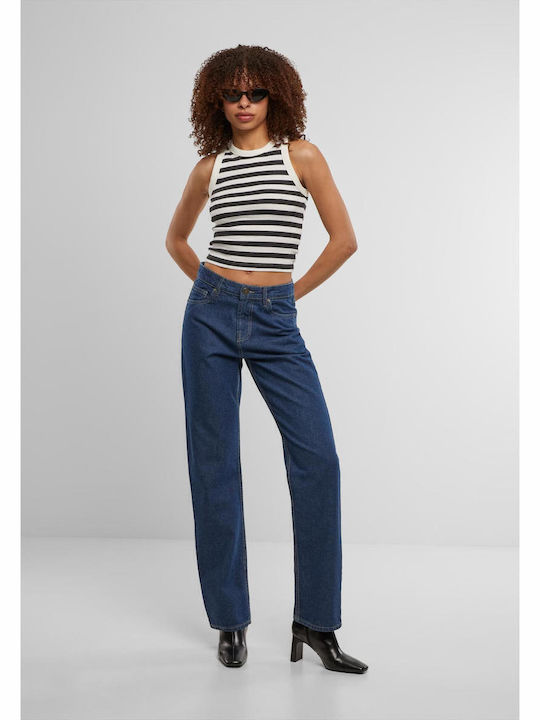 Damenjeans in Gerader Linie Mid Deep Blue