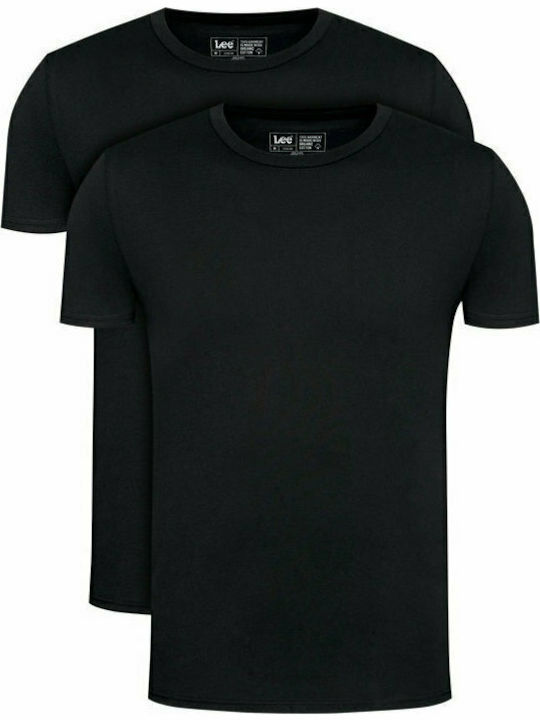 Men's Short Sleeve Undershirts In Black Colour 2Pack