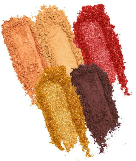 Profusion Cosmetics 5 Shade Palette with Eye Shadows in Pressed Powder Form Pretty Poppy 4.58g
