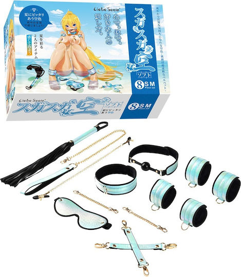 Glossy BDSM Kit in Blue Color 8pcs