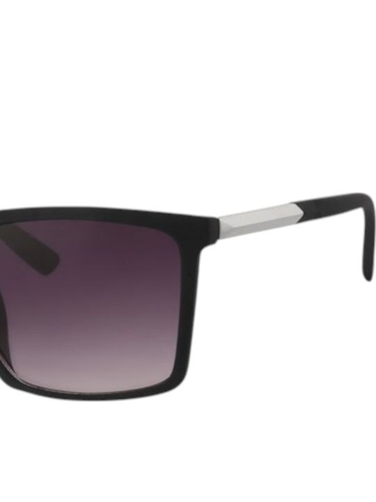 Paolo Moss Men's Sunglasses with Black Plastic Frame and Black Gradient Lens