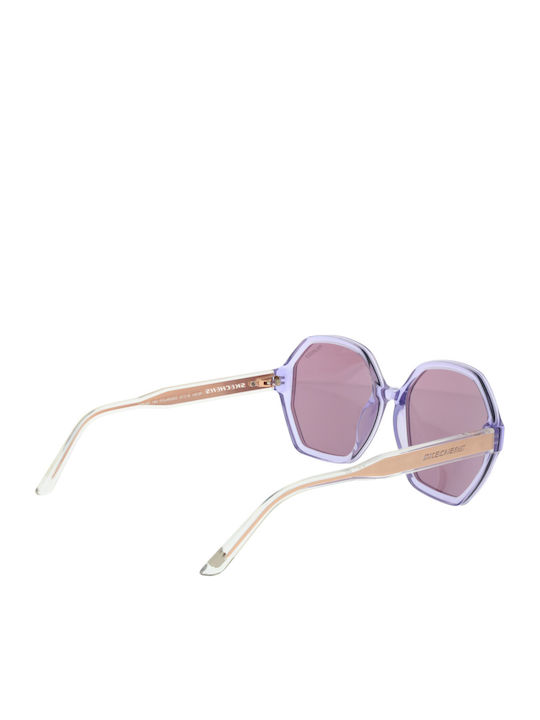 Skechers Women's Sunglasses with Purple Plastic Frame and Purple Polarized Lens SE6358 5778D