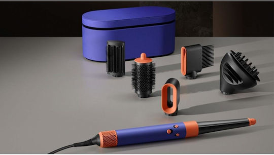 Dyson HS08 Airwrap i.d. Curly + Coily Electric Hair Brush with Air for Hair Straightening and Curls 1300W Vinca Blue/Topaz