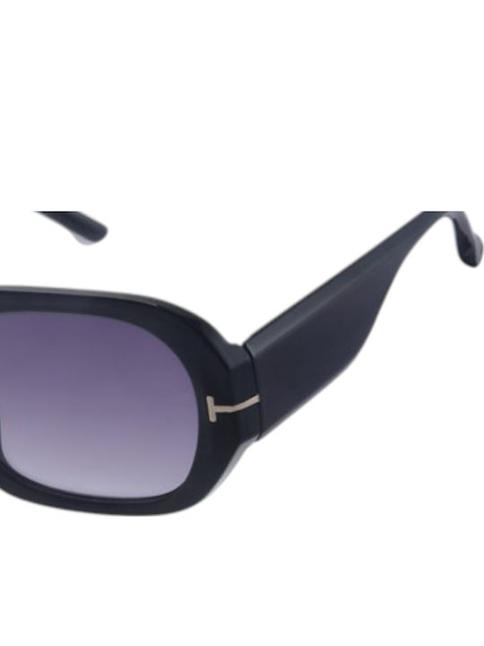 Paolo Moss Women's Sunglasses with Black Frame and Black Gradient Lens