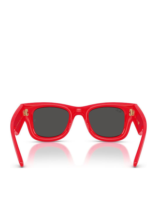Ray Ban Wayfarer Unisex Sunglasses with Red Plastic Frame and Red Lens Rb4940 6831/87