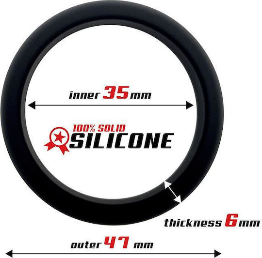 IntoYou Solid Silicone Cock Ring 3.5cm Black