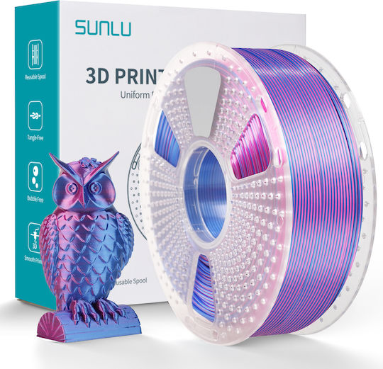 Sunlu Silk PLA+ 3D Drucker Filament 1,75mm Rote 1kg 1Stück Spule