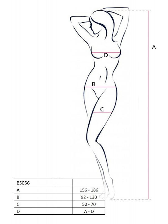 Passion BS083 Crotchless Bodystocking Teddy White