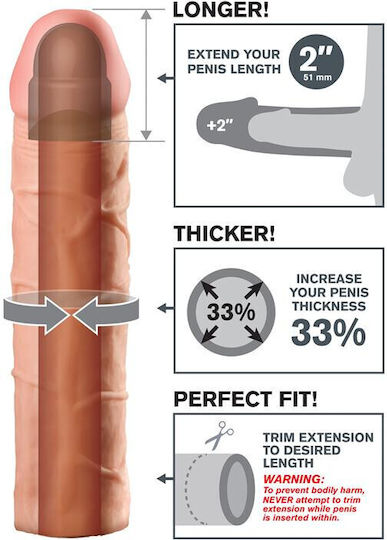 Pipedream Fantasy X-tensions Perfect Penis Extension Flesh 20cm