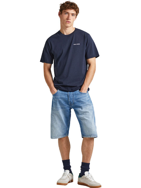 Callum T-shirt Navy Μπλε