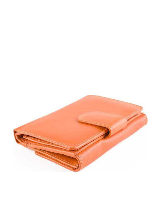 Small Leather Women's Wallet Classic Orange