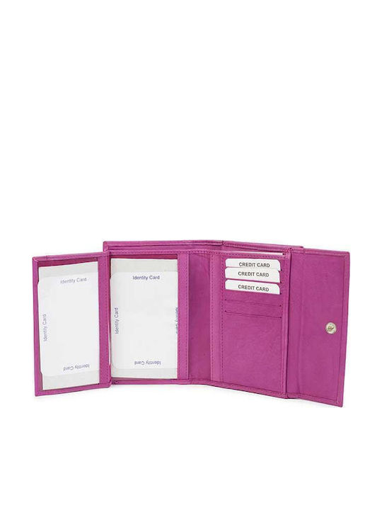 Small Leather Women's Wallet Classic Pink