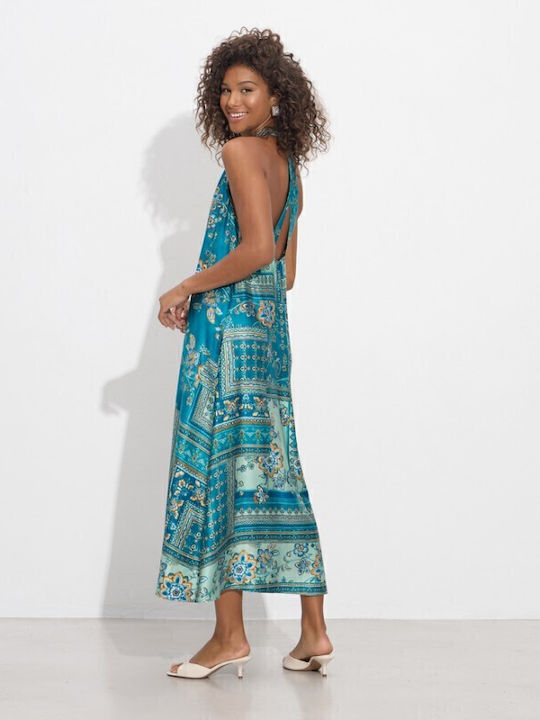 Summer Midi Dress Petrol Blue
