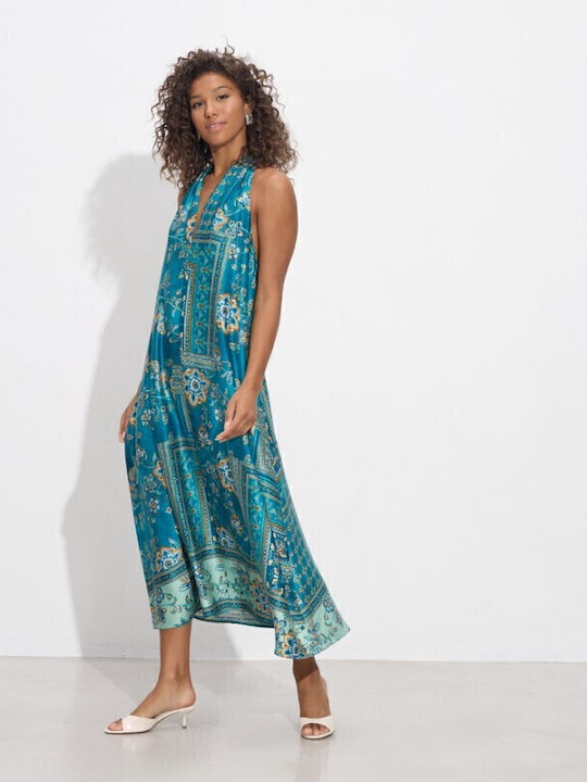 Summer Midi Dress Petrol Blue
