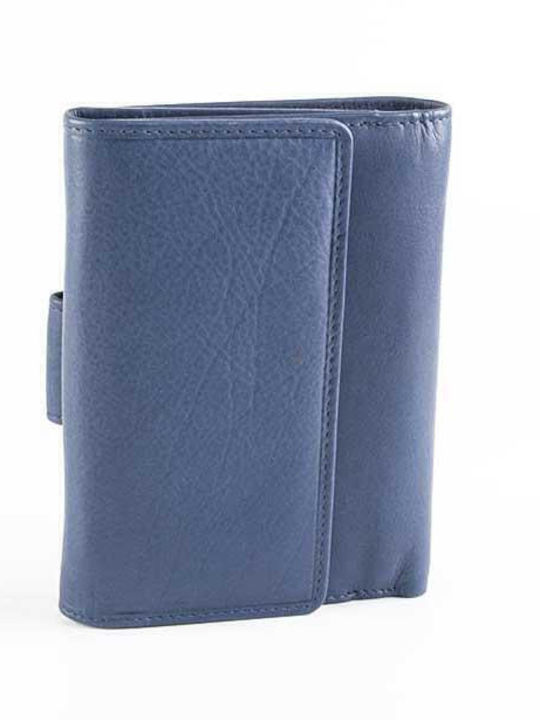 Small Leather Women's Wallet Classic Blue
