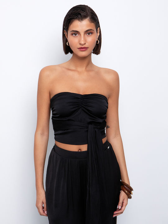 Γυναικεία Μπλούζα Strapless Μαύρη
