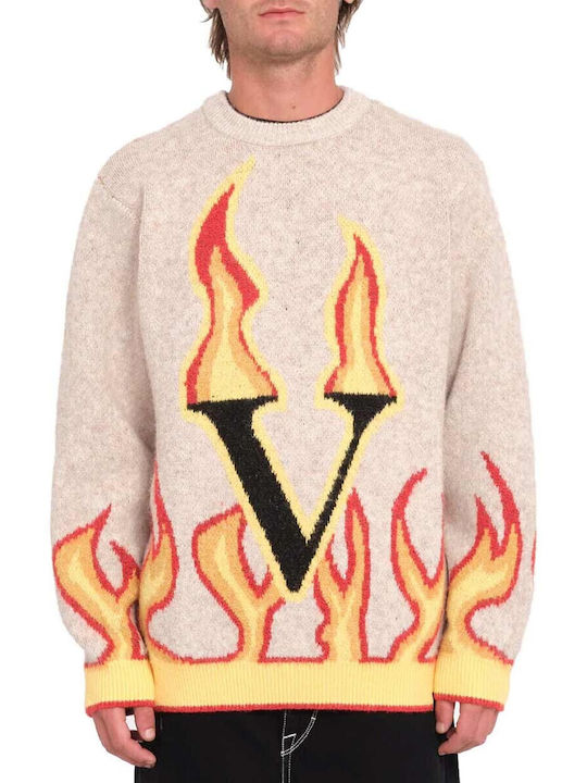 Fergadelic Sweater Πουλόβερ Μακρυμάνικο Λευκό