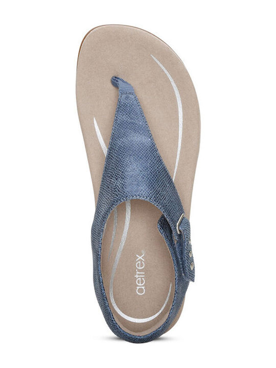 Women's Flat Sandals in Blue Color