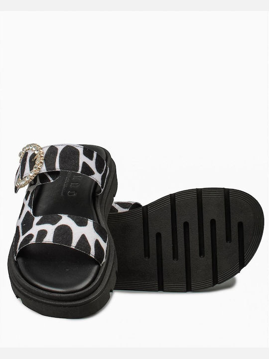 Women's Flat Sandals Flatforms in Black Color
